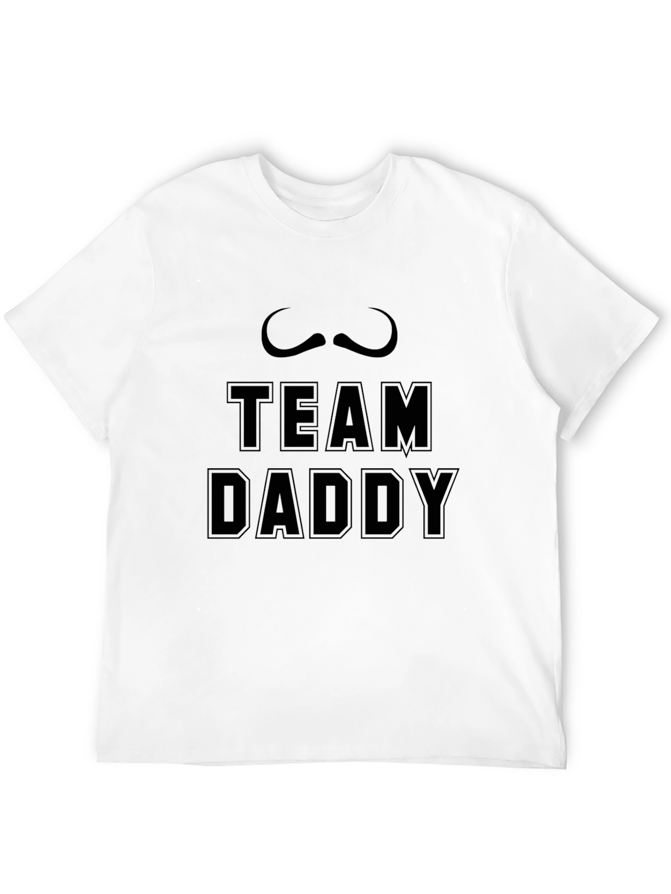 Camiseta Negra Team Daddy con Bigote - Para Papá