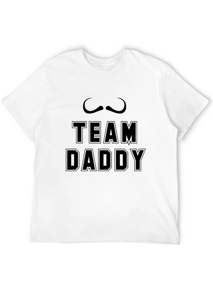 Camiseta Negra Team Daddy con Bigote - Para Papá