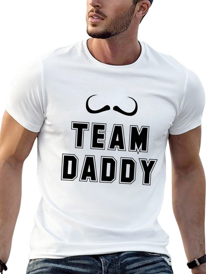 Camiseta Negra Team Daddy con Bigote - Para Papá