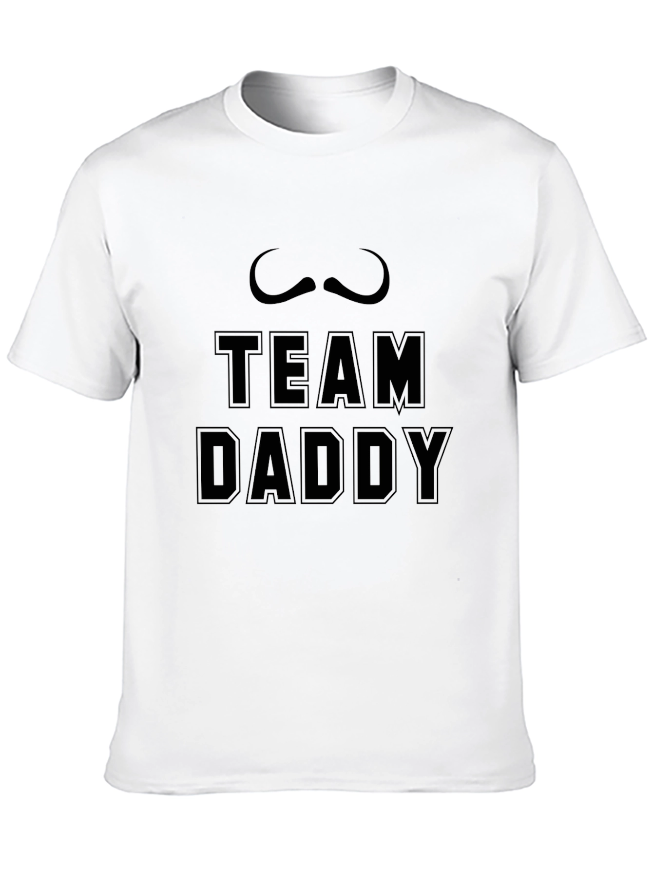 Camiseta Negra Team Daddy con Bigote - Para Papá
