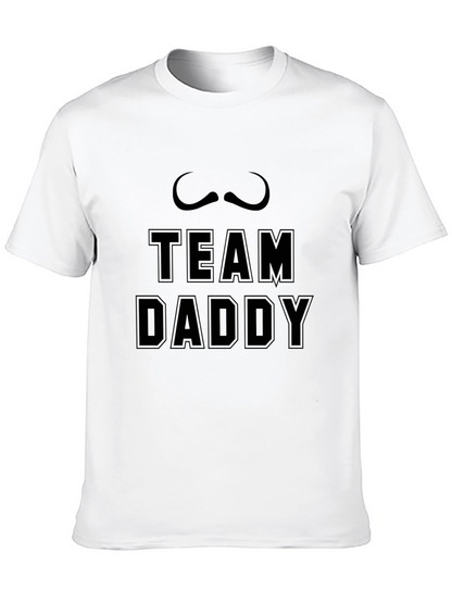 Camiseta Negra Team Daddy con Bigote - Para Papá