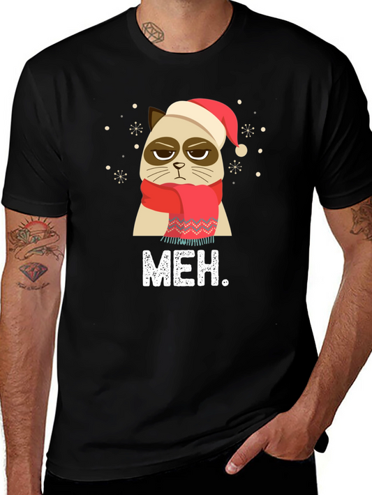 Camiseta Grumpy Cat Navideña - Meh.