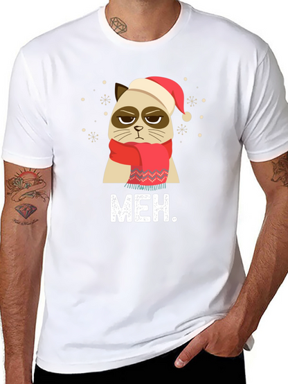 Camiseta Grumpy Cat Navideña - Meh.