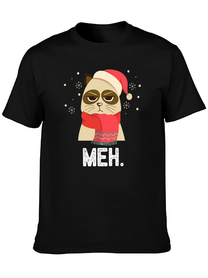 Camiseta Grumpy Cat Navideña - Meh.