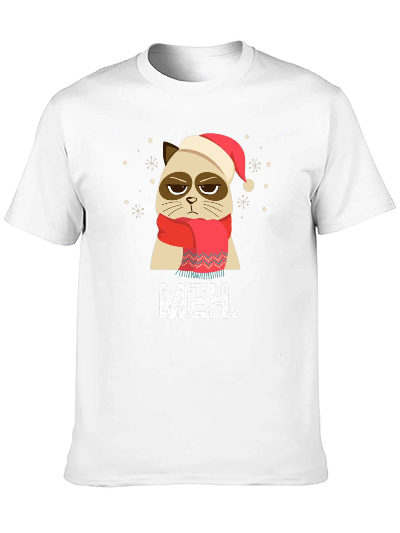 Camiseta Grumpy Cat Navideña - Meh.