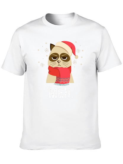 Camiseta Grumpy Cat Navideña - Meh.