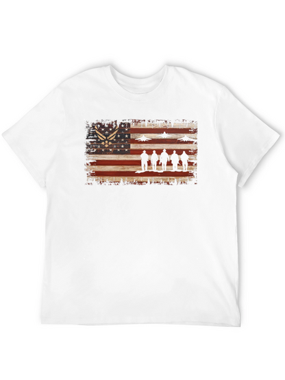 Camiseta patriótica con bandera estadounidense