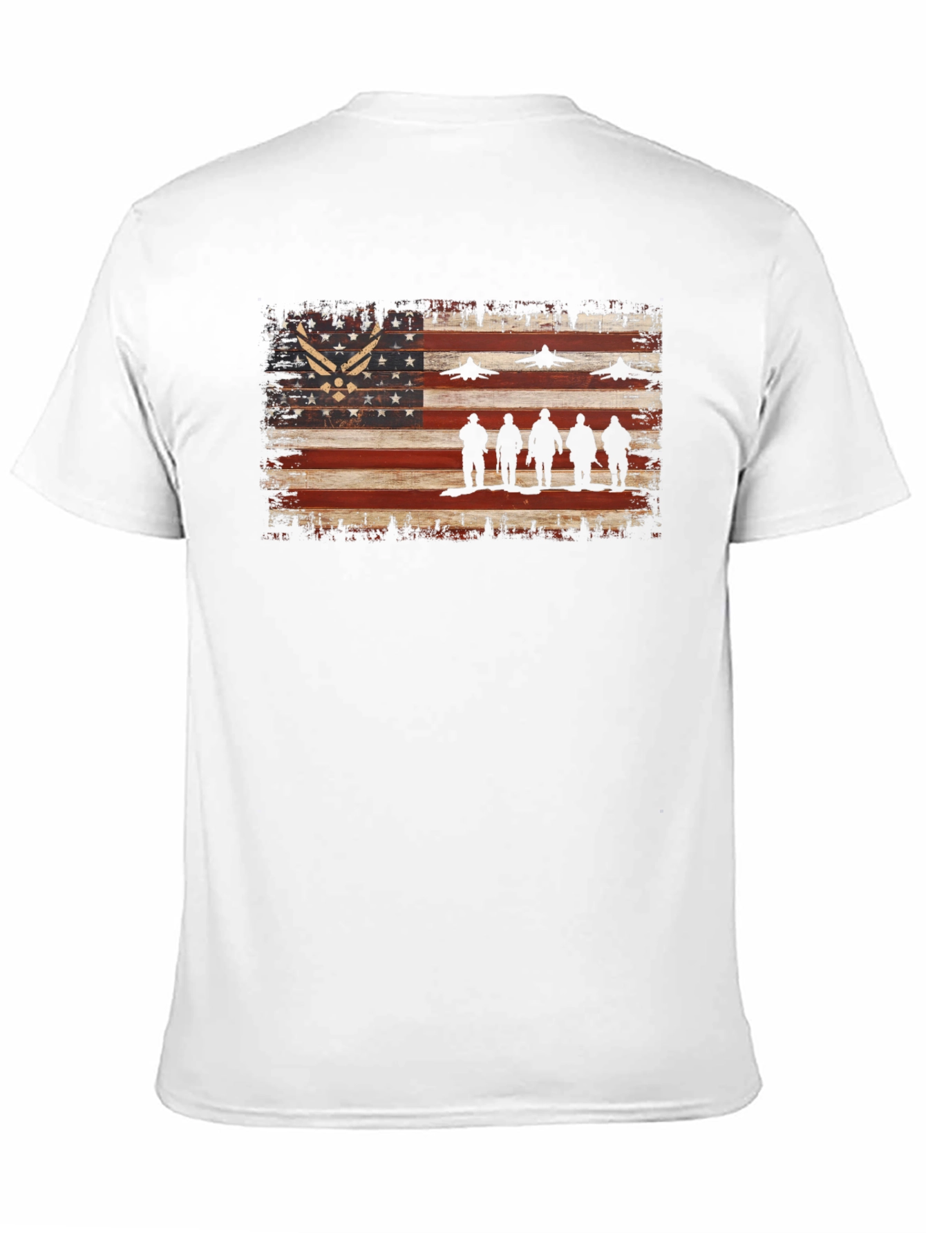 Camiseta patriótica con bandera estadounidense