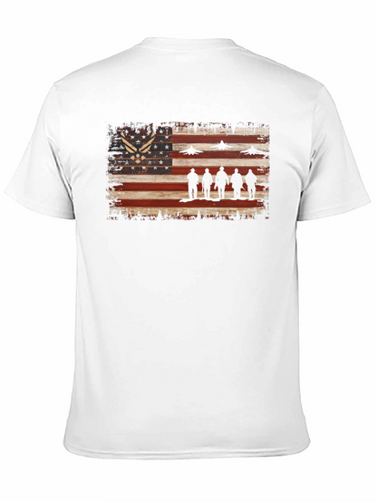Camiseta patriótica con bandera estadounidense