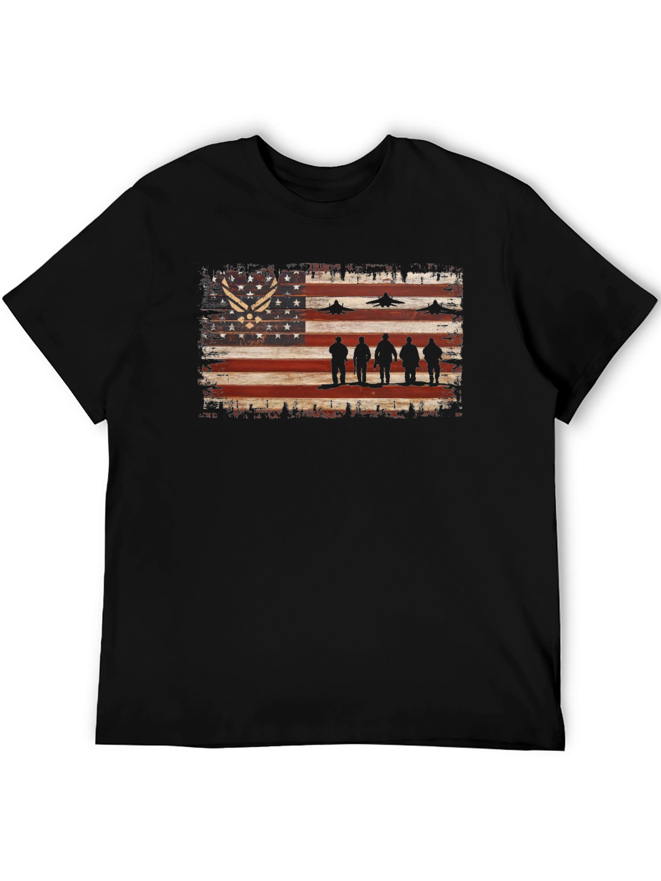 Camiseta patriótica con bandera estadounidense