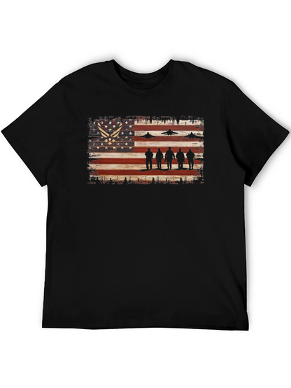 Camiseta patriótica con bandera estadounidense