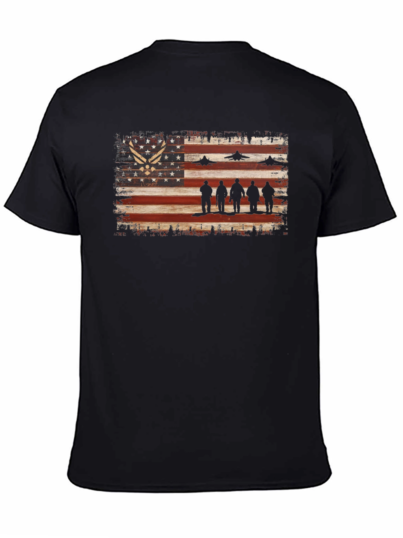 Camiseta patriótica con bandera estadounidense
