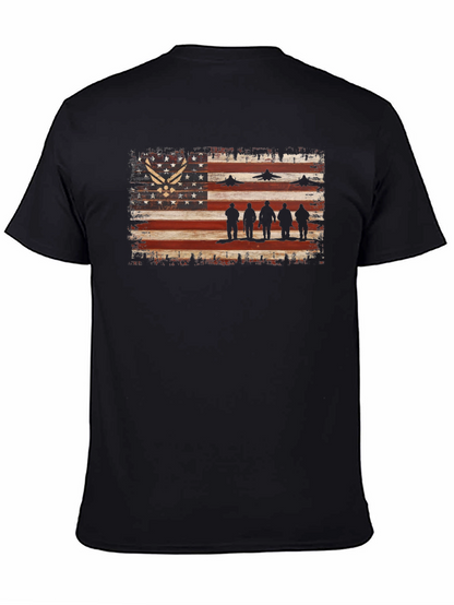 Camiseta patriótica con bandera estadounidense