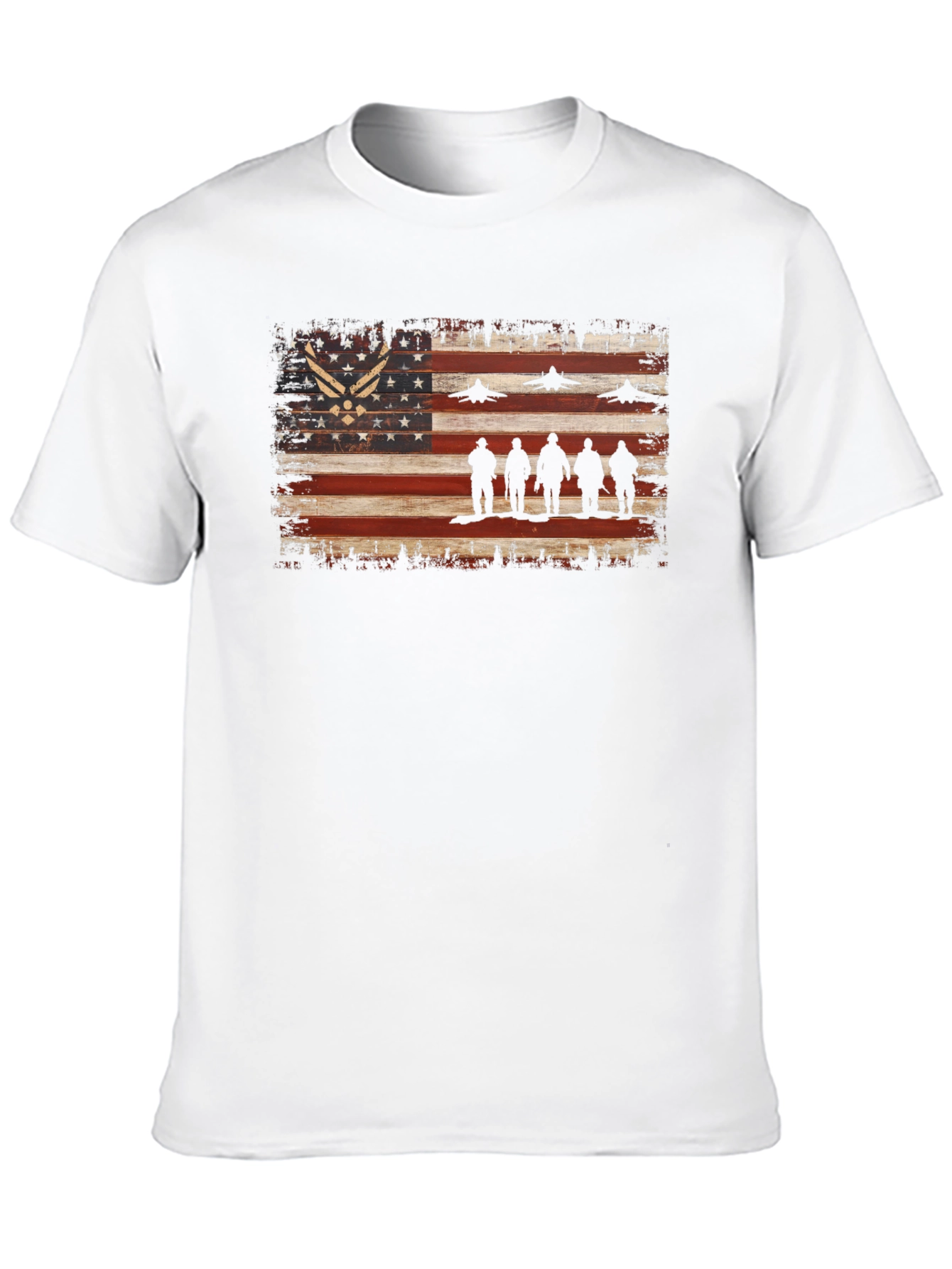 Camiseta patriótica con bandera estadounidense