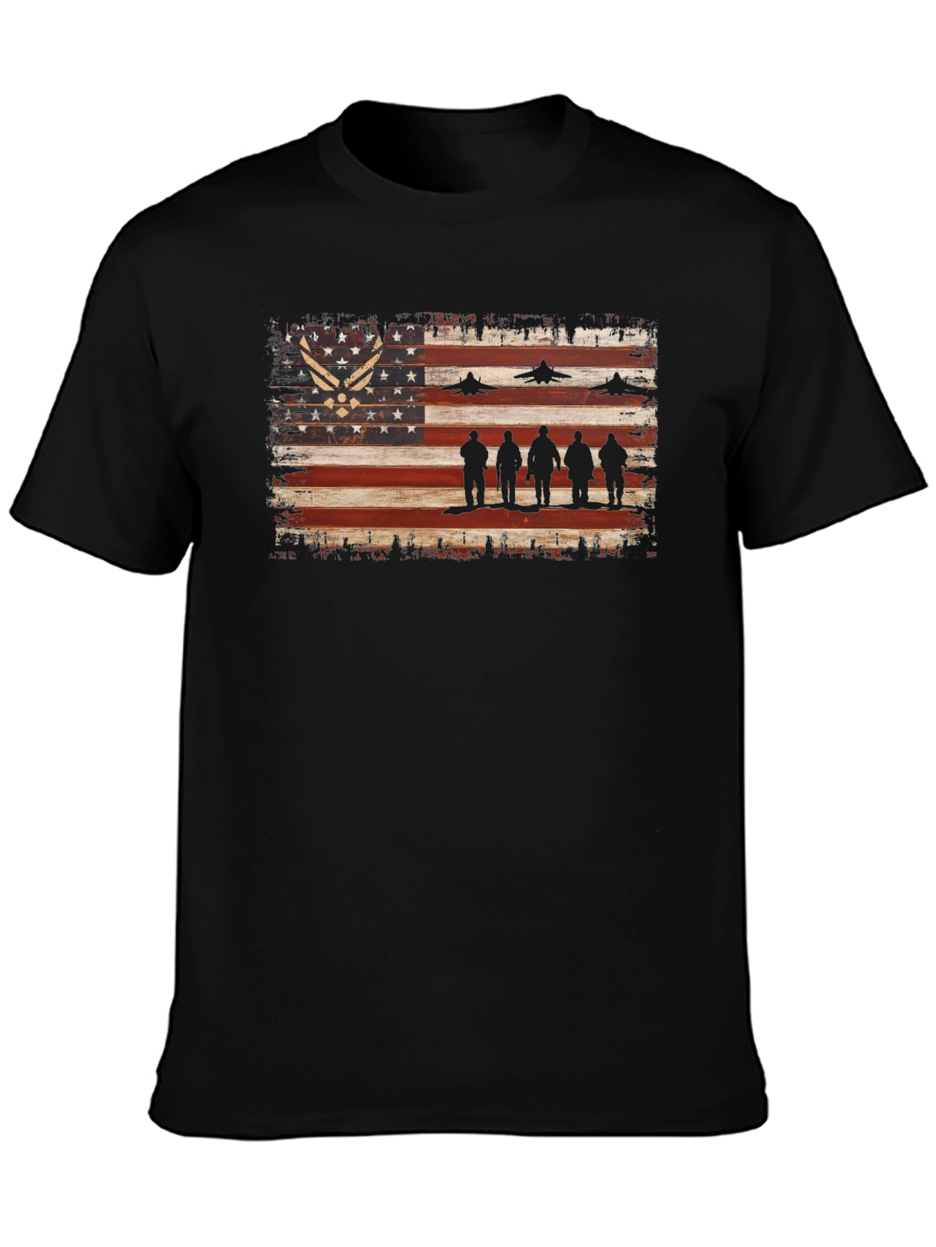 Camiseta patriótica con bandera estadounidense