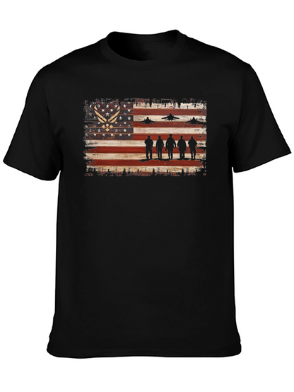 Camiseta patriótica con bandera estadounidense