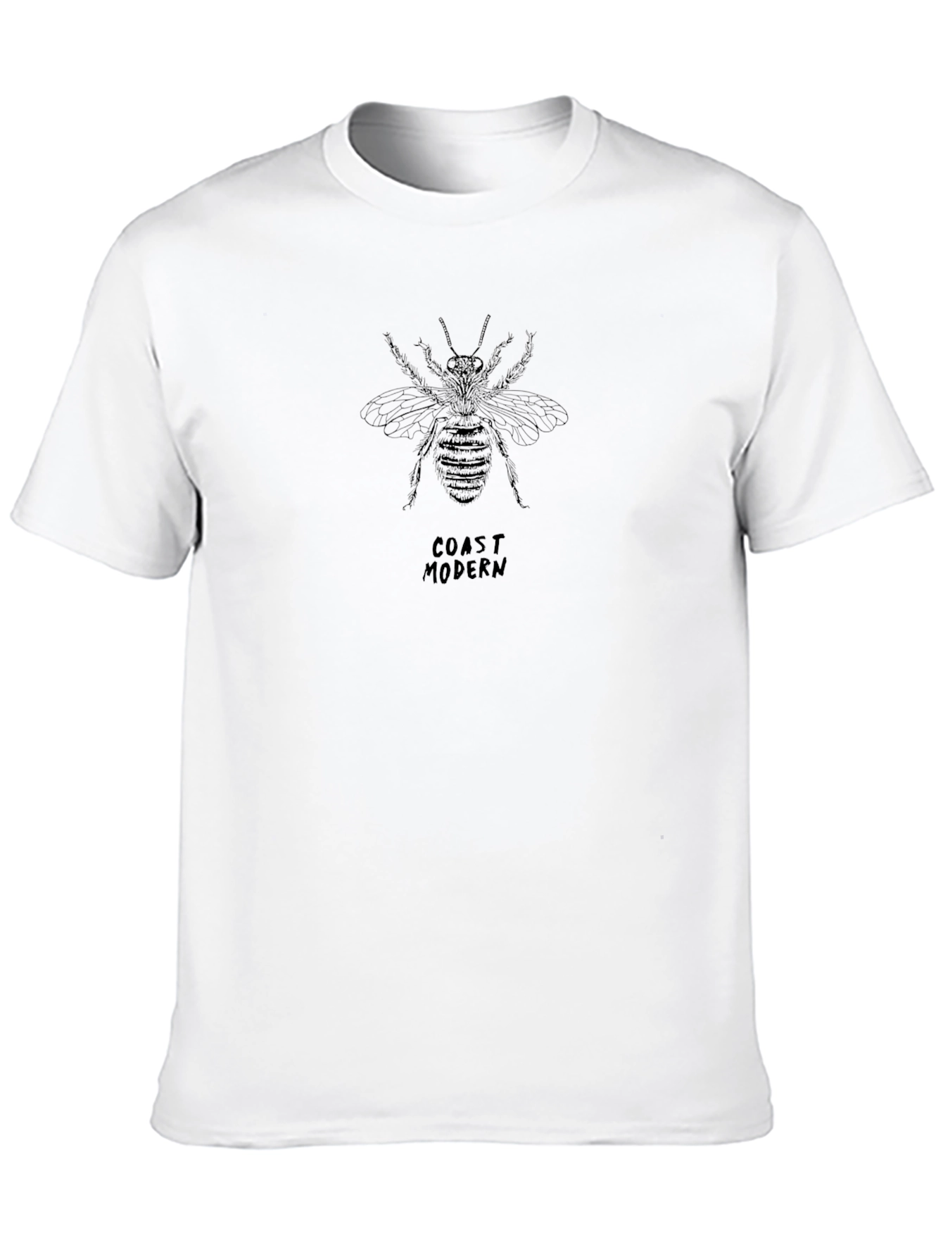 Camiseta Negra Coast Modern con Diseño de Abeja
