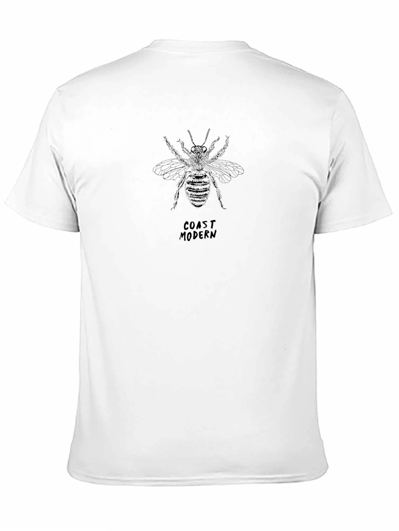 Camiseta Negra Coast Modern con Diseño de Abeja