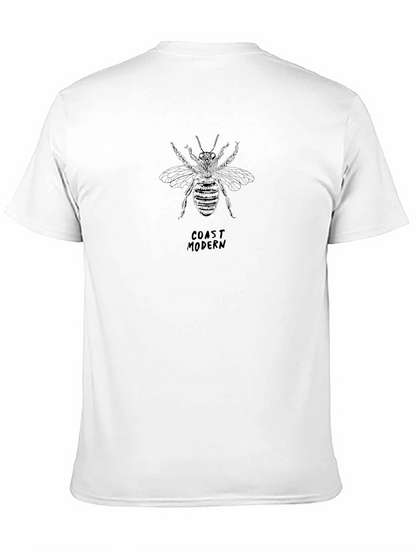 Camiseta Negra Coast Modern con Diseño de Abeja