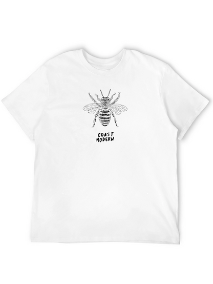 Camiseta Negra Coast Modern con Diseño de Abeja