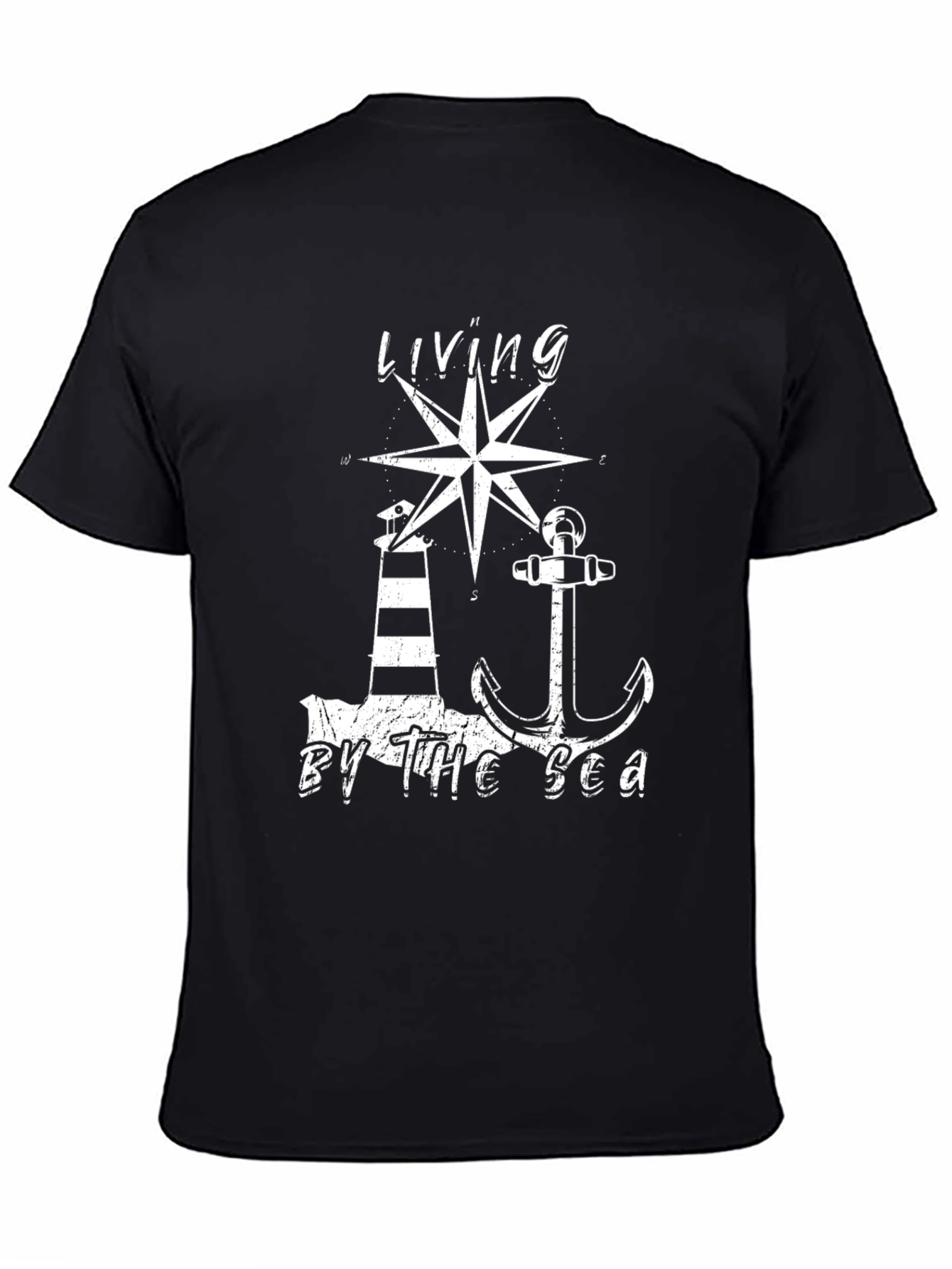 Camiseta Hombre Living By The Sea Náutica