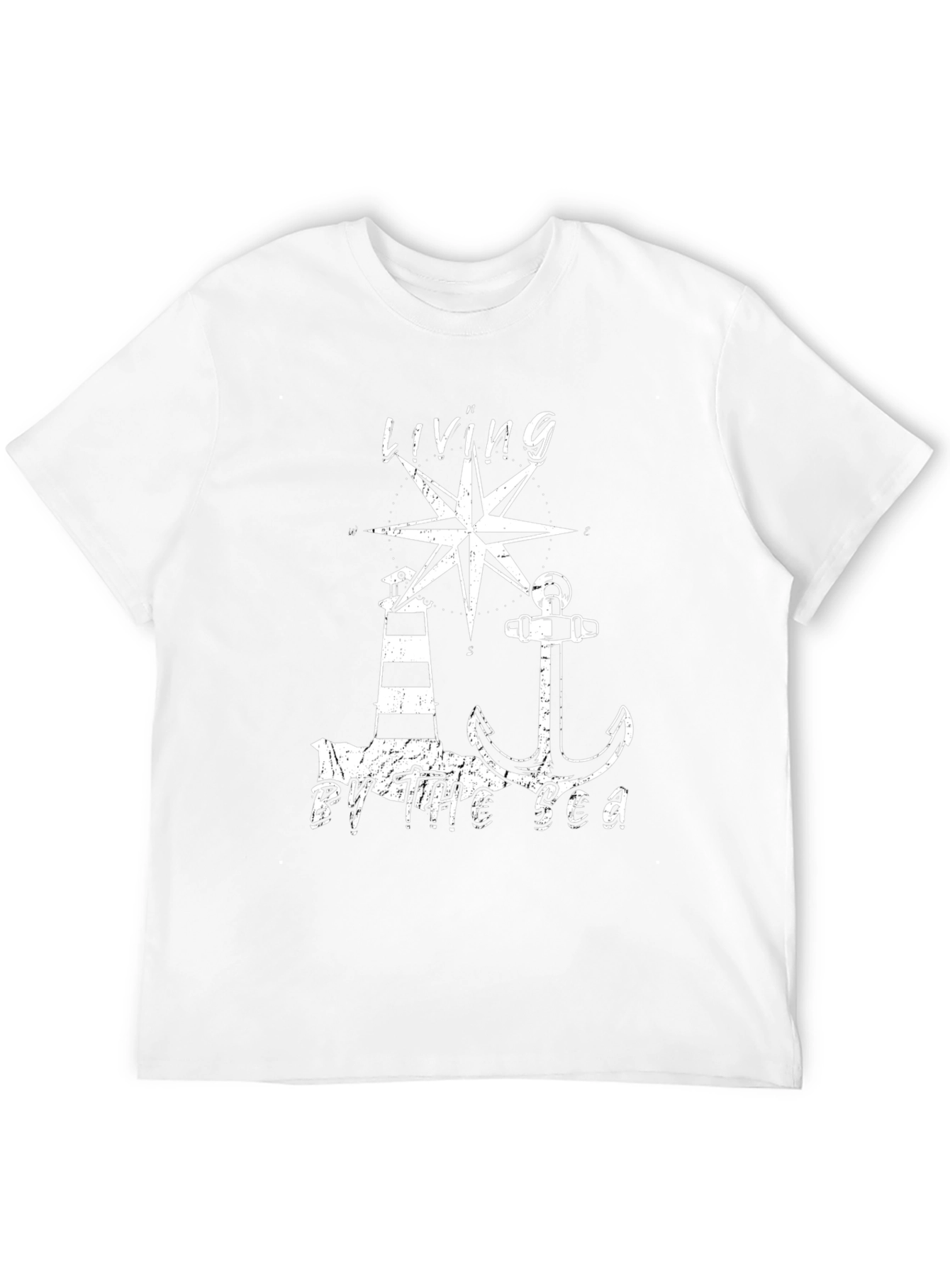 Camiseta Hombre Living By The Sea Náutica