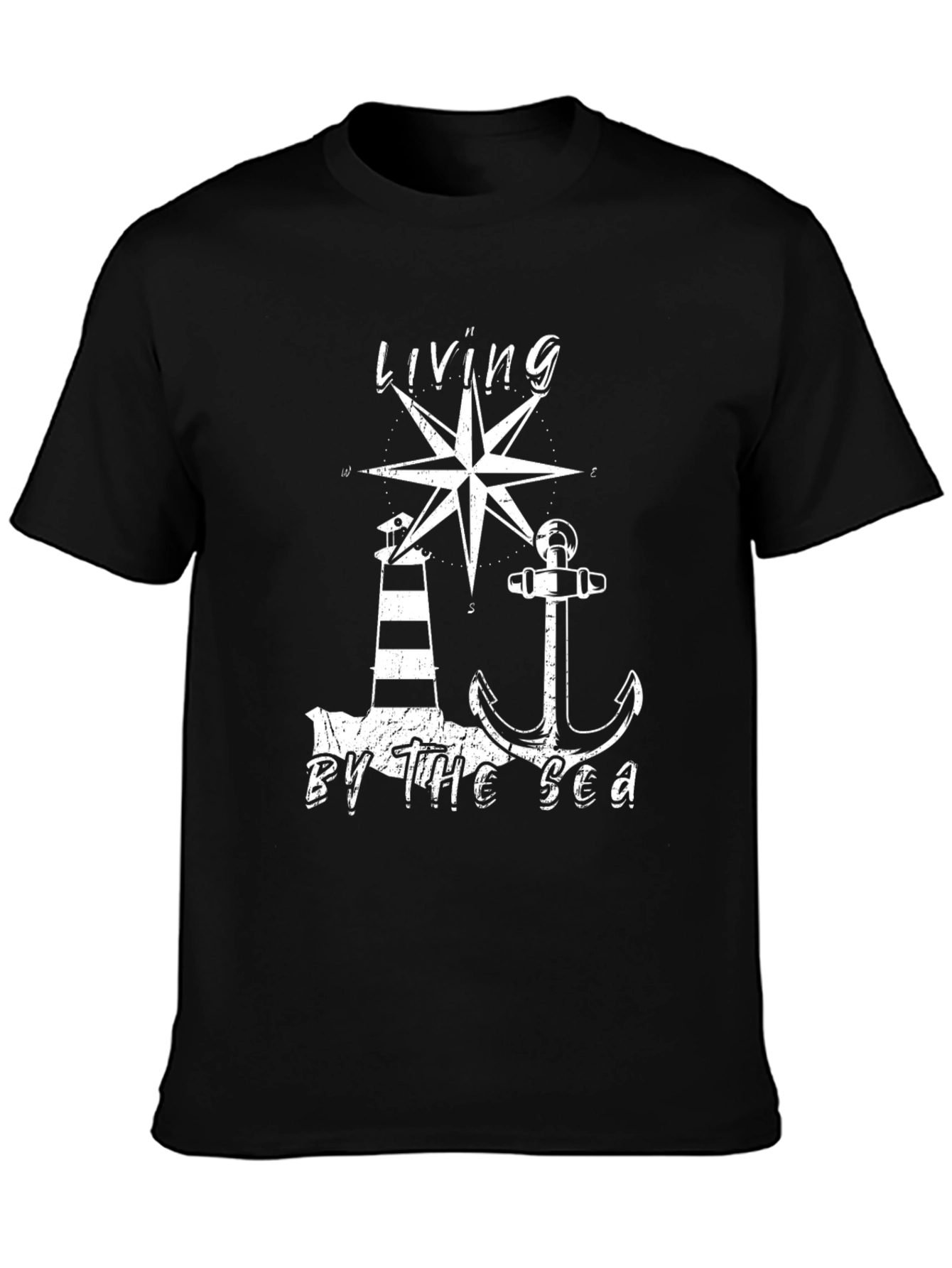 Camiseta Hombre Living By The Sea Náutica