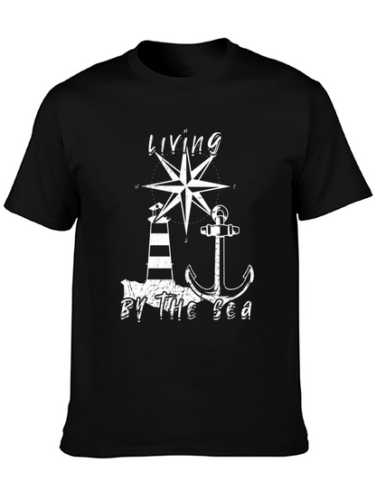 Camiseta Hombre Living By The Sea Náutica