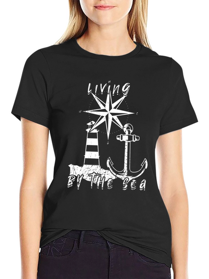 Camiseta Hombre Living By The Sea Náutica