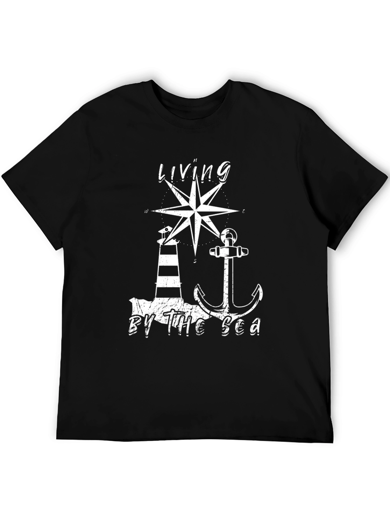 Camiseta Hombre Living By The Sea Náutica