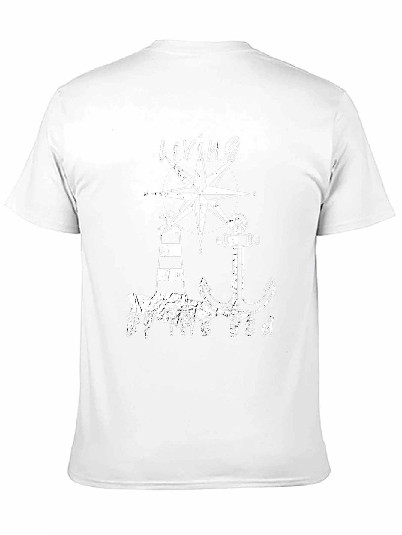 Camiseta Hombre Living By The Sea Náutica