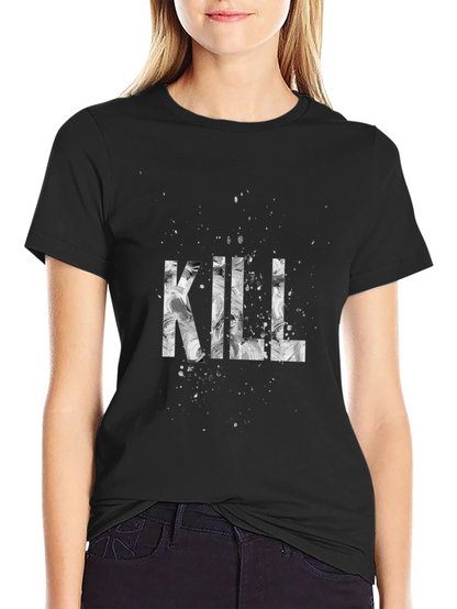 Camiseta Negra Estampada KILL