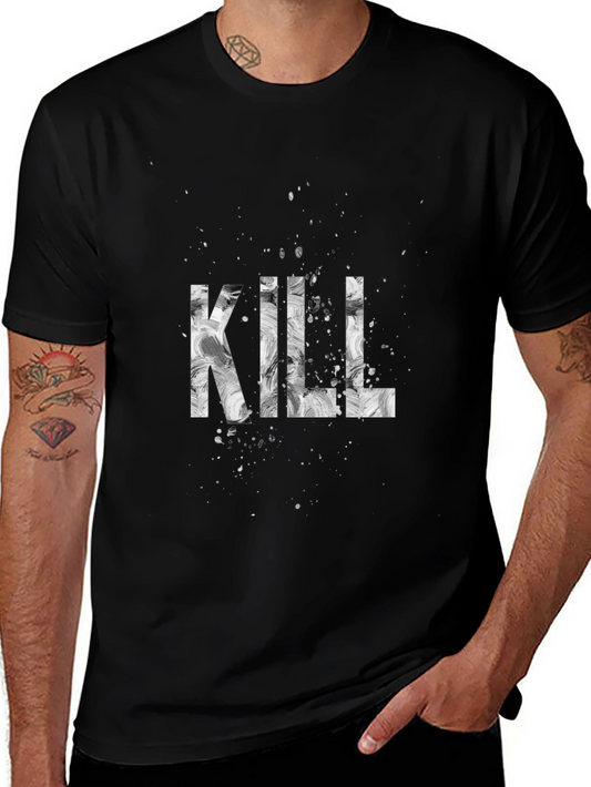 Camiseta Negra Estampada KILL