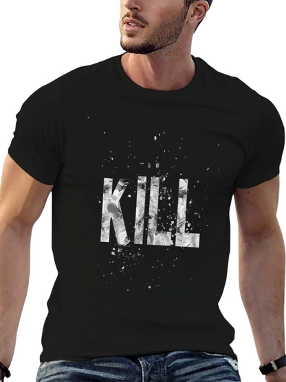 Camiseta Negra Estampada KILL