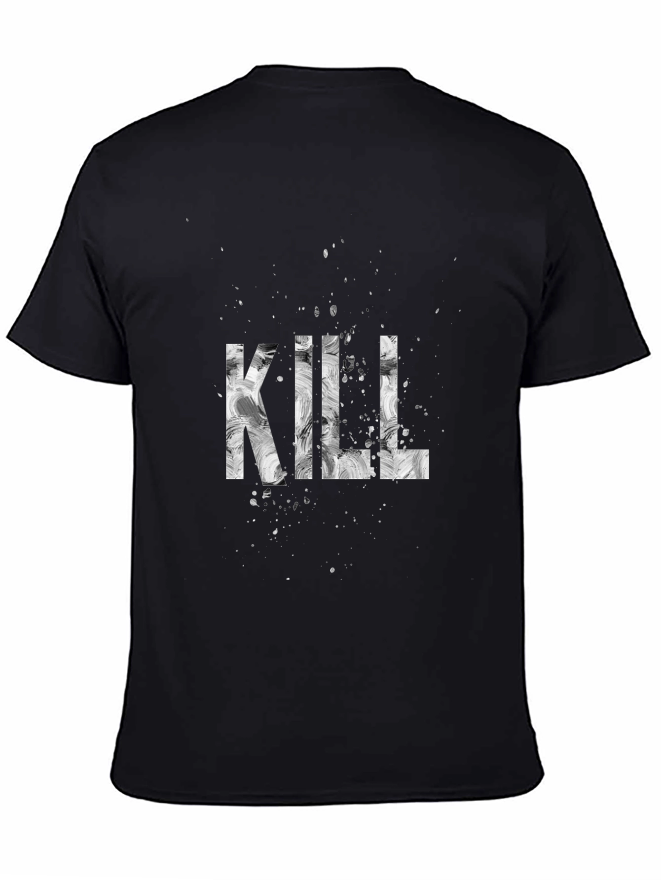 Camiseta Negra Estampada KILL