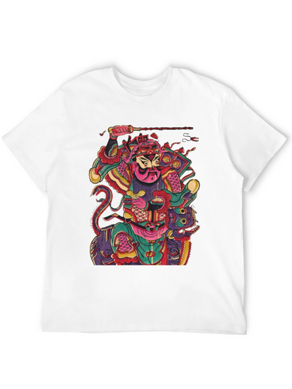 Camiseta Negra con Diseño Estampado Japonés