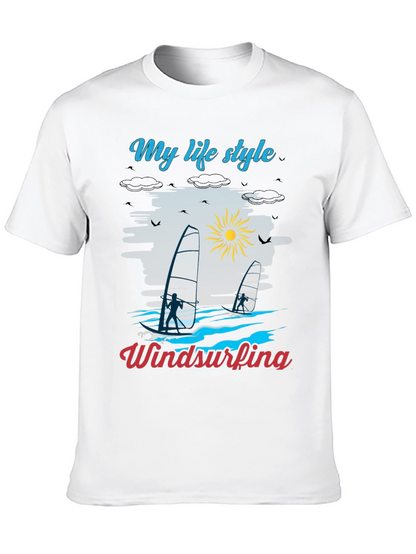 Camiseta Negra Mi Estilo de Vida Windsurf