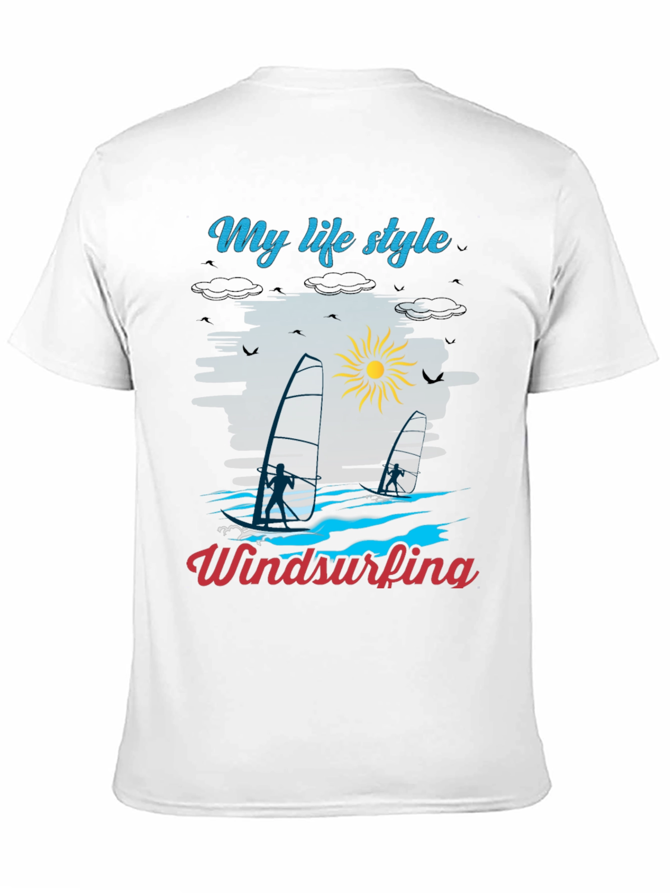 Camiseta Negra Mi Estilo de Vida Windsurf