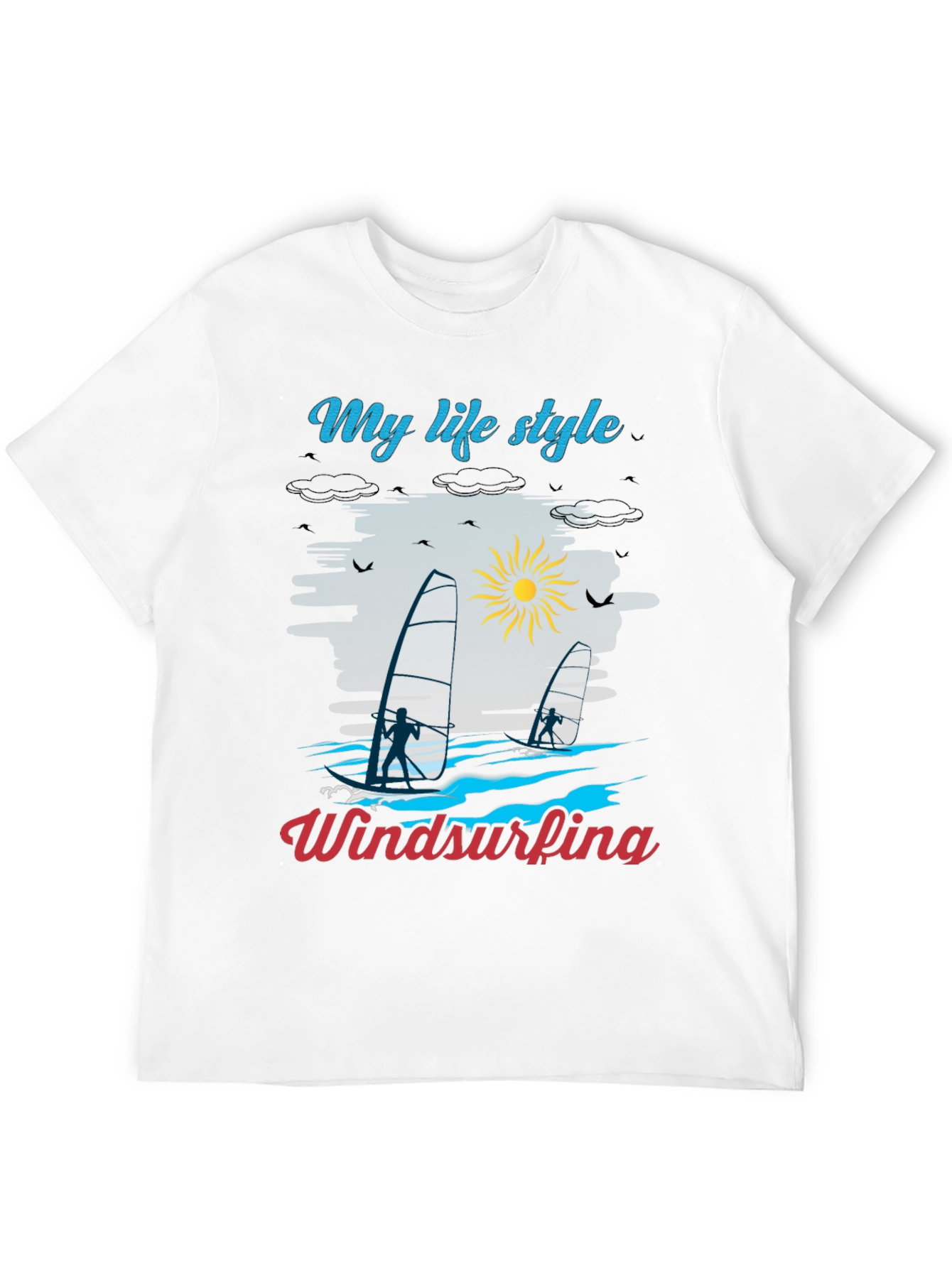 Camiseta Negra Mi Estilo de Vida Windsurf
