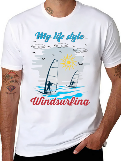 Camiseta Negra Mi Estilo de Vida Windsurf