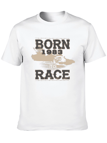 Camiseta Negra Born To Race 1983 para Hombre