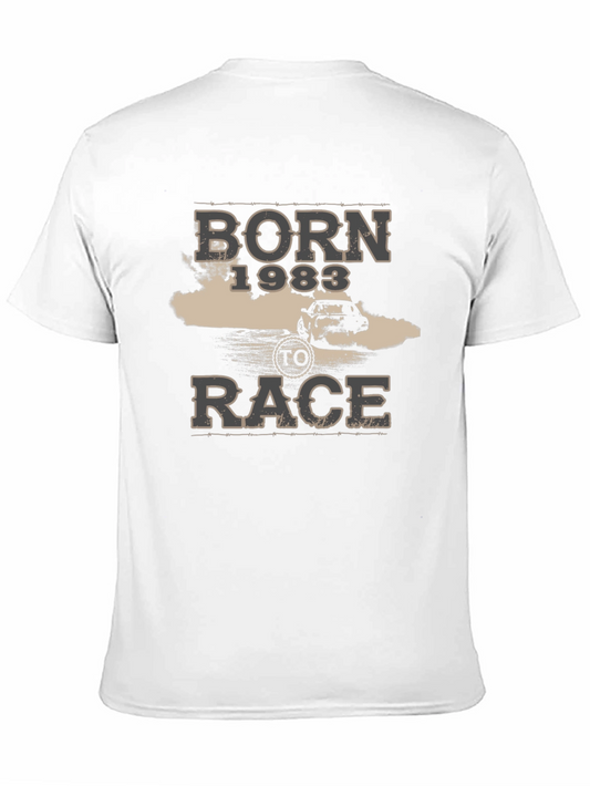 Camiseta Negra Born To Race 1983 para Hombre