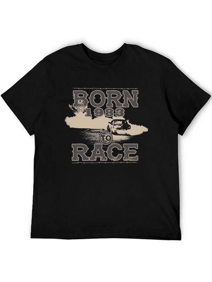 Camiseta Negra Born To Race 1983 para Hombre