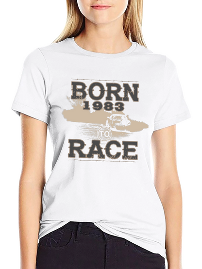 Camiseta Negra Born To Race 1983 para Hombre