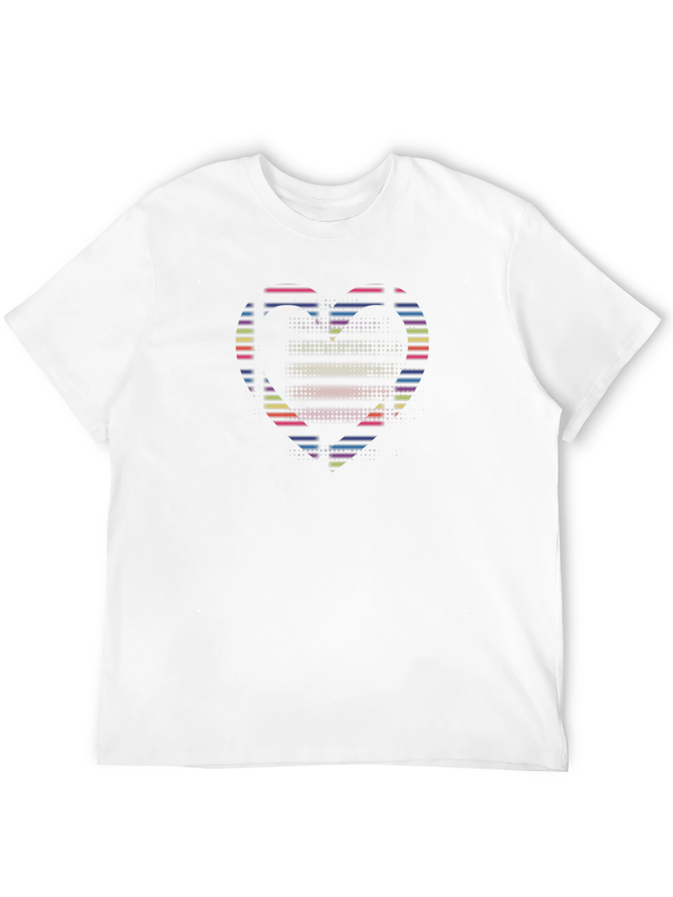 Camiseta Negra con Corazón Neón