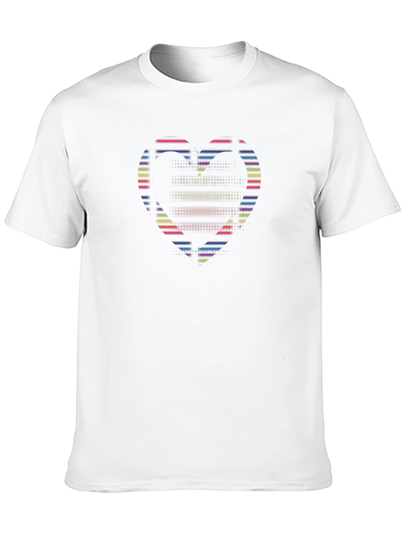 Camiseta Negra con Corazón Neón