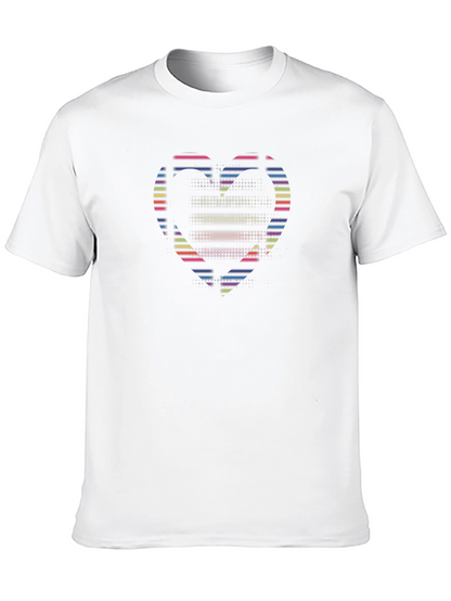 Camiseta Negra con Corazón Neón