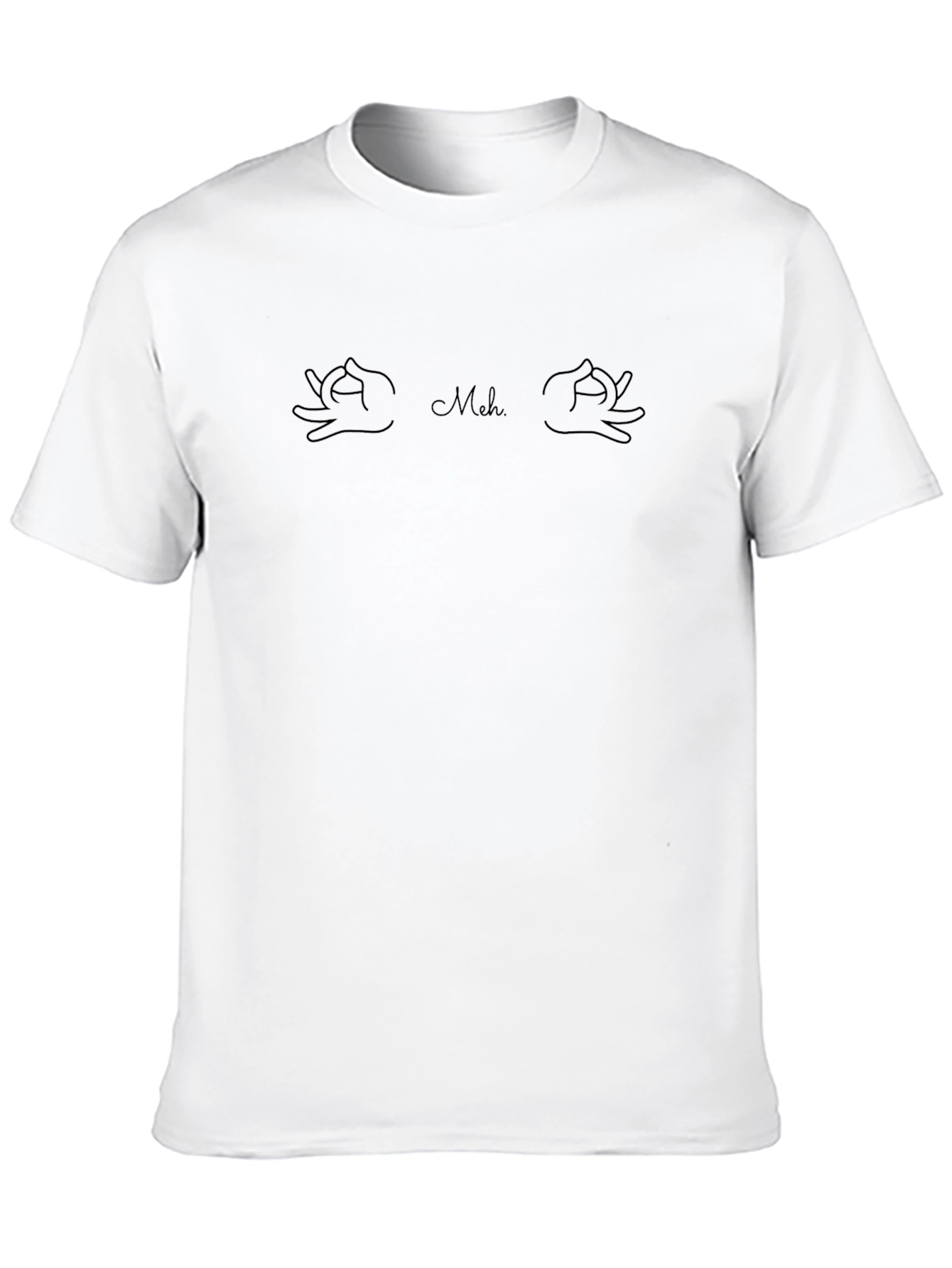 Camiseta Negra Hombre - Diseño Meh Casual