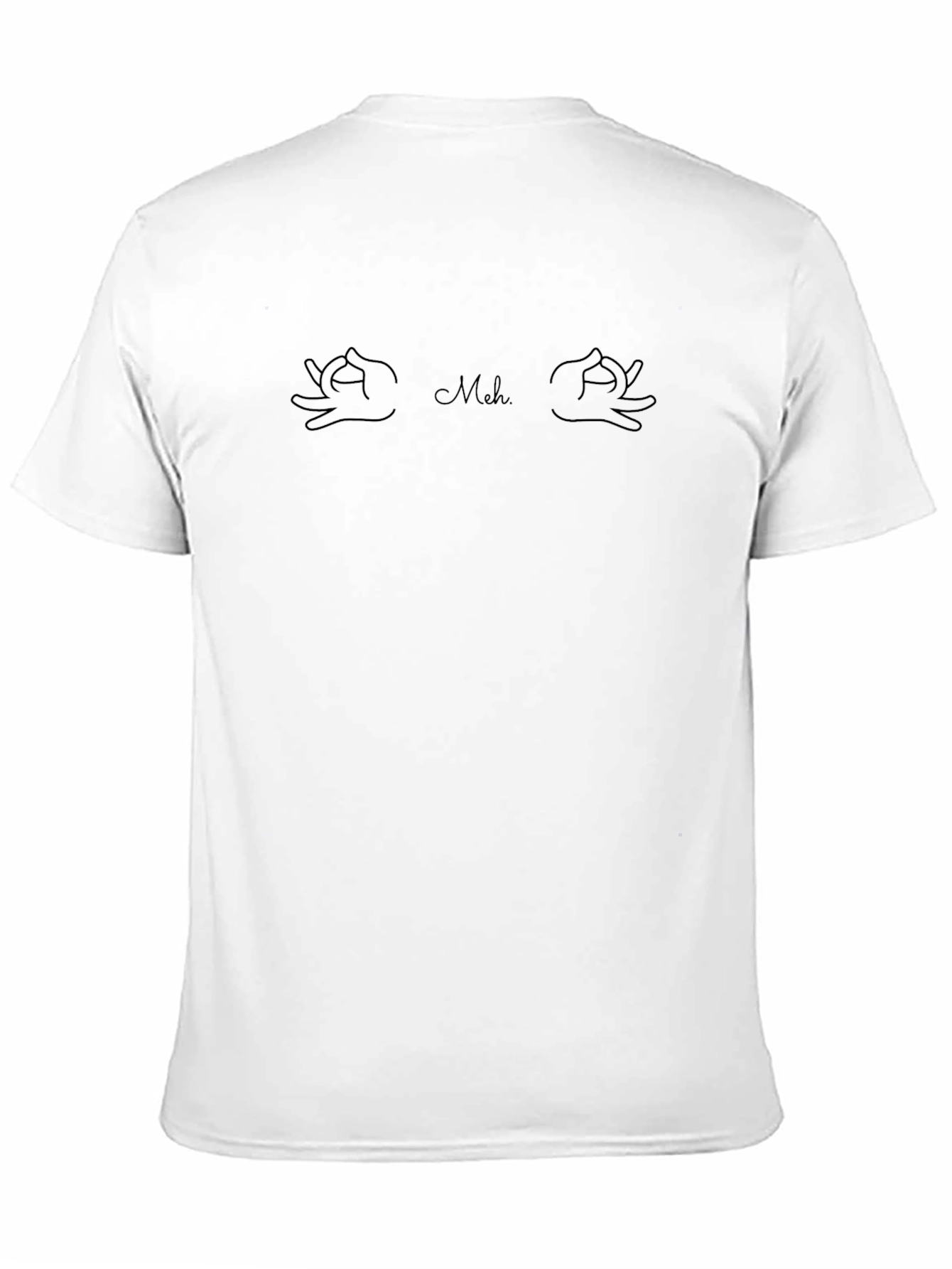Camiseta Negra Hombre - Diseño Meh Casual