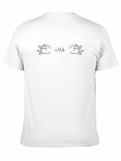 Camiseta Negra Hombre - Diseño Meh Casual